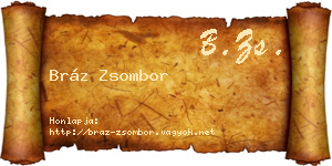 Bráz Zsombor névjegykártya